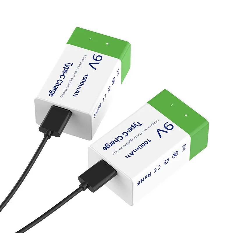 9V 1000mAh Type-C可充电电池 产品实物图